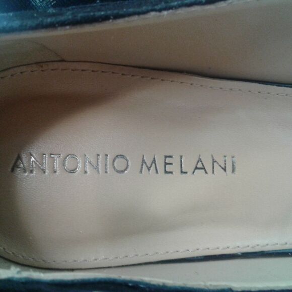 Antonio Melani Womens Black Suede and Patent Leather 2.5" Espadrille Wedge 9.5M - Picture 8 of 9